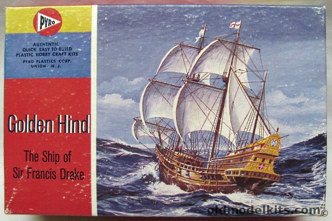 Pyro Golden Hind - The Ship of Sir Francis Drake, C365-50 plastic model kit